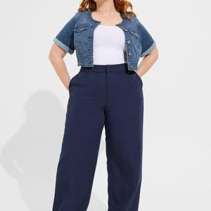 Torrid Wide Leg City Twill High Rise Pant